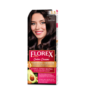 Plaukų dažai FLOREX 3.5 (šaltas kaštonas)